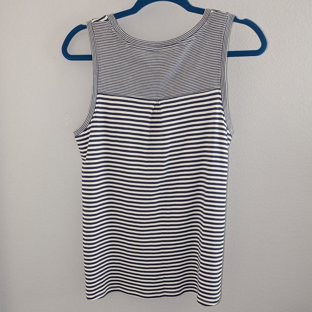 J. Jill Black and White Striped Tank Top - Picture 2 of 3